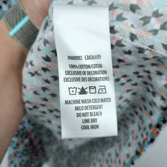 Robert Graham 3XL Aztec Geometric RARE Long Sleeve Button Up Shirt Contrast Cuff - Picture 8 of 8